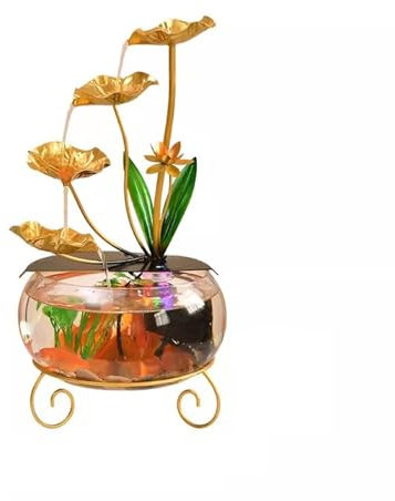 Fontaine de table en cascade pour la maison, petit aquarium, décoration de débit d'eau, salon, meuble TV, décoration de bureau, fontaine de bureau, décoration de bureau, fontaines d'eau d'intérieur (D