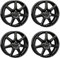 4x AUTEC Felgen Alufelgen TALLIN 6.5x16 ET32 4x108 Schwarz kompatibel mit Citroen C4