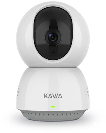 KAWA Babyphone, 2K Indoor Security Kamera, 2.4G WiFi 360 IP Kameras für Heimsicherheit, Haustierkamera, 2-Wege Audio, Nachtsicht, Bewegungserkennung, Cloud/TF Kartenspeicher, Arbeitet mit Alexa,A7
