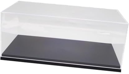 kowaku Acrylic Display Case Clear Acrylic Organizer Box Assemble Countertop Dustproof Protection Showcase with Base, 1/18 Protective Case for Action Figures Toys, Collectibles, Home Storage