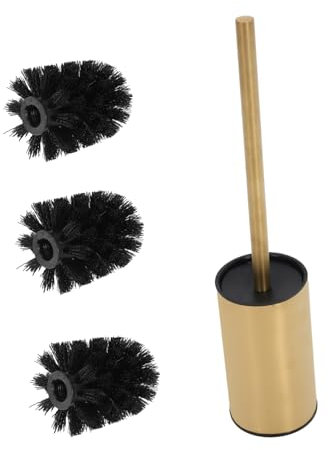 FRCOLOR Edelstahl Wc Bürsten Satz Mit Halterung 304 Goldfarbene Toilettenbürste Mit Langem Griff Abfluss Schnelltrocknung Bad Und Hotelreinigung