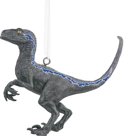 Hallmark Beta der Velociraptor Hängeornament, Jurassic World Kunststoff Baumschmuck, Geschenke für Weihnachten