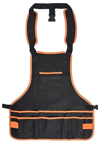 Grembiule da lavoro con 10 tasche per attrezzi, grembiule per utensili in tessuto Oxford 600D, regalo