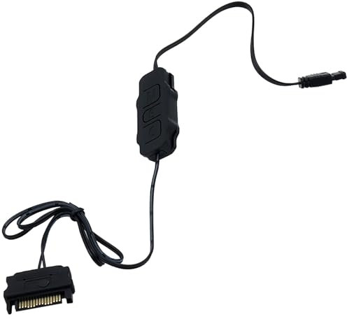 1Pcs ARGB PC Fans Controller Kit, 5V 3Pin Mini ARGB Splitter, SATA Power RGB PC Fan Controller, Computer RGB Fans Hub Controller,with Multiple Lighting Modes,Black