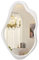 AOAOPQ Unregelmäßiger Wandspiegel, asymmetrisch, klein, dekorativ, modern, für Badezimmer, Schlafzimmer, Wohnzimmer, Eingangsbereich, Wolke, rahmenlos, Wandmontage, Braun
