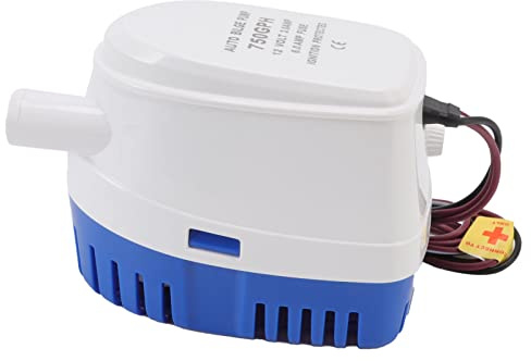 Automatische Bilgenpumpe, Schlagfest, Mini-Multifunktions-Gleichstrom-Tauchpumpe mit Schwimmerschalter, 12 V, 3 A, 6 A Sicherung, Professionelles Zubehör für den Einsatz (12V)