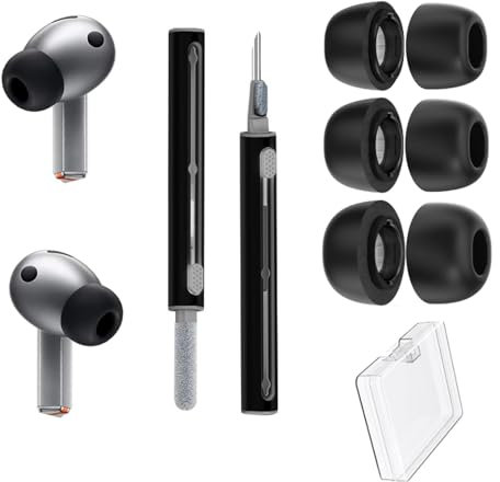 Wjelet Schaumstoff Ohrstöpsel für Samsung Galaxy Buds3 Pro, 3 Paare S/M/L Memory Foam Ohrstöpsel für Samsung Galaxy Buds3 Pro mit Aufbewahrungsbox Geliefert