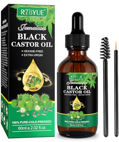 Olio di ricino puro - 100% naturale - Spremuto a freddo - Per la crescita di capelli, ciglia e sopracciglia - Idratante per viso e corpo - 60 ml