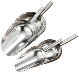 DUANGYMM Paletta di Metallo, Palette per Alimenti, 1X Raschietto for Ghiaccio in Acciaio Inossidabile for Caramelle Dolci, Buffet, Bar, misurino for Alimenti(L)