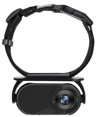 TFixol Cat Camera Collar with 8GB ry Card Wirel Small Sports Cam with Video Record 1080P High-Clear Body Camera for Pets Indoors/Outdoors Black A