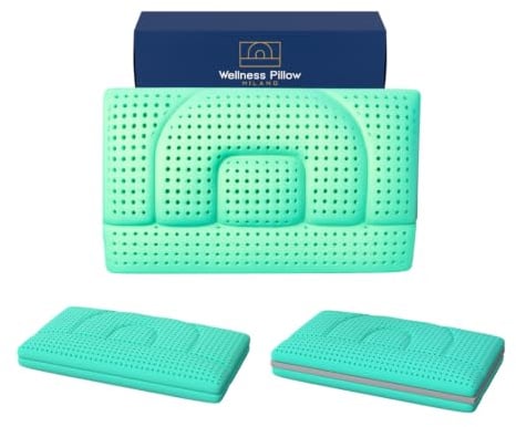 Wellness Pillow Milano Ergonomisches Nackenkissen aus Memory Foam mit Aloe Vera 70 x 40 x 12 cm – Nackenstützkissen, atmungsaktiv | Für Seiten-, Rücken- & Bauchschläfer (kein Bezug enthalten)