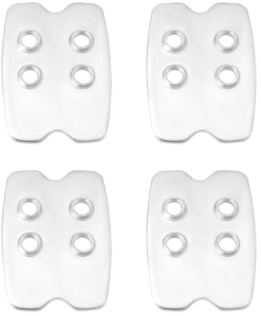Ausi 4 Stück Fahrradschuh-Clips, Cleats, silberfarben, kompatibel mit SPD SM-SH51 SM-SH52 SM-SH55 SM-SH56, 29 x 39 mm, Fahrradpedal-Cleats für Fahrradschuhe