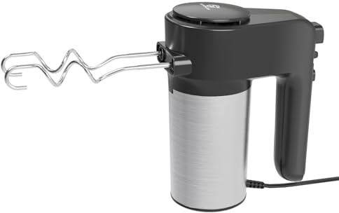 SUPERLEX Hand Mixer 300W Electric Whisk 5 Speeds with Turbo 2 Stainless Steel Beaters and 2 Dough Hooks Lightweight Handheld Mixer for Baking Cake Egg Cream with Easy Eject Button