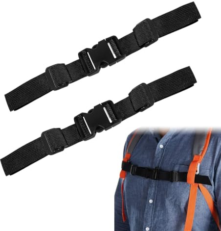 Zolara 2 Stück Verstellbarer Brustgurt Rucksack, Rucksackriemen Nylon Mit Schnellverschluss, Schnellverschluss Rucksackgurt, Rucksackriemen für Aktivitäten wie Wandern, Radfahren, Pendeln, Reisen