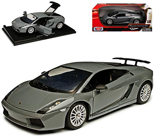 Motormax Lamborgihini Gallardo Superleggera Coupe Grau 1/18 Modell Auto mit individiuellem Wunschkennzeichen