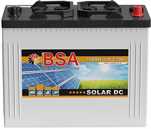 BSA Solarbatterie 12V 150Ah Wohnmobil Versorgungsbatterie Solar Boot Batterie 140AH 130Ah