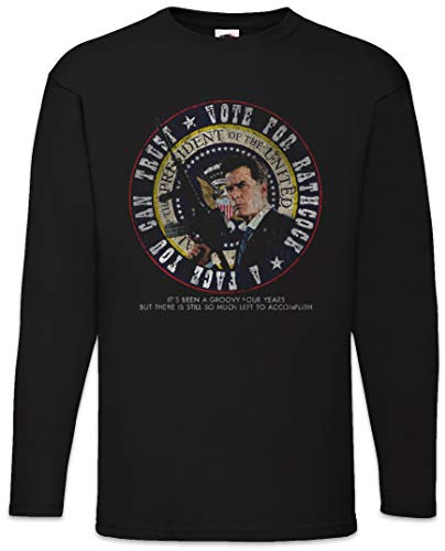 Urban Backwoods Vote for Rathcock Machete Herren Langarm T-Shirt Schwarz Größe M