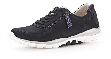 Gabor Damen Low Top Sneaker, Frauen Halbschuhe,lose Einlage,schnürschuhe,schnürer,Halbschuhe,straßenschuhe,Nightblue (S.Weiss),35 EU / 2.5 UK