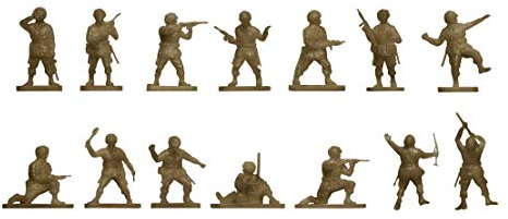 Airfix Model Figures Set - A00751V WWII US Paratroops - Model Building Kit Accessories, Plastic Model Kits for Adults & Children 8+, Set Includes 48 Unpainted Figures - Accessory for Dioramas