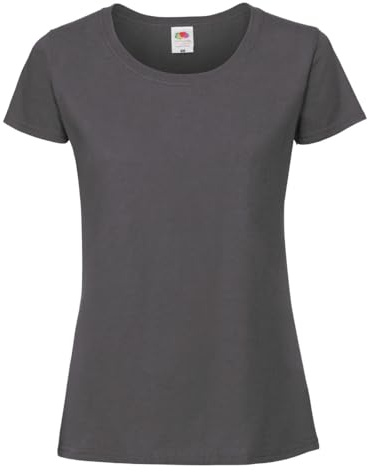 Fruit of the Loom Ladies Iconic T-Shirt Größe S - XXL, Farbe:Graphit, Größe:2XL
