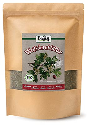 Biojoy Foglie di Biancospino BIO (250 g), essiccato e tagliato, per Tisana (Crataegus monogyna)