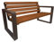 Primario Grande Gartenbank, Parkbank - Gartenmöbel, Outdoor Bank mit 350kg Tragfähigkeit - Sitzbank Holz Wetterfeste (Grande, Tik, 100cm - Sitzlänge, CE)