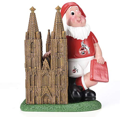 1. FC Köln Gartenzwerg - Dom - Zwerg, Garden gnom - Plus Lesezeichen I Love Köln