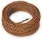 Amarcords - Textile electric cable WHISKEY color, braided silk, 20 meters, grounded 3x0,75mm - Wire coated in colored vintage fabric chandelier lamp sconces and lampshades.