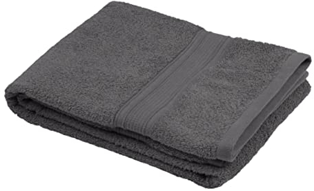 Stof - Serviette de Bain - Taille 50x90 cm - 100% Coton Bio - Couleur Anthracite - Modèle Lagune - Linge de Bain - Lavage à 40 - Qualité Exceptionnelle