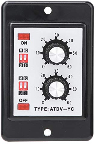 Doppel-Timer-Relais, Ein-Aus-Knopf-Steuerung Zeitschalter Kurzzeitiger Wiederholungszyklus Intermittierender Timer-Intervall-Timer(AC(110/220v))