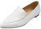Feversole Women's Loafer Flat Pointed, Mocassini da Donna alla Moda con Punta Piatta e comode Scarpe da Ufficio da Guida Lagarto Bianco 38 EU