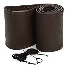 Lenkradschoner Lenkradhülle Lenkradbezug Echt Leder Farbe DUNKEL BRAUN Ø 37-39cm/ 11cm