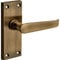 Designer Levers - Victorian Straight Lever Door Handles - Antique Brass - 1 Pair - Latch Door Handle - Interior Use - Short Latch