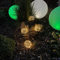 HI 4er Set LED Solar Crackle Glas Lampen Solarbeleuchtung mit Erspieß