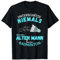 Alter Mann beim Badminton Badmintonspieler T-Shirt