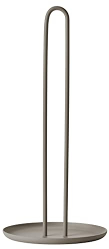 Zone Denmark Singles Küchenrollenhalter Stehend, Küchenpapierhalter aus Metall, Durchm. 14,5 cm, Höhe 32 cm, Taupe