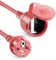 deleyCON 5m Outdoor Verlängerungskabel Stromkabel IP44 (H07RN-F 3G1.5mm²) Strom Verlängerung Witterungsbeständiges Gummi-Kabel für Außenbereich - Schutzkontakt Stecker auf Buchse - Rot