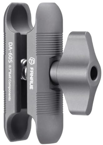 FANAUE Bras à double prise compatible avec boule de 17 mm, alliage d'aluminium, compatible avec GPS Garmin et support de téléphone pour vélo et moto