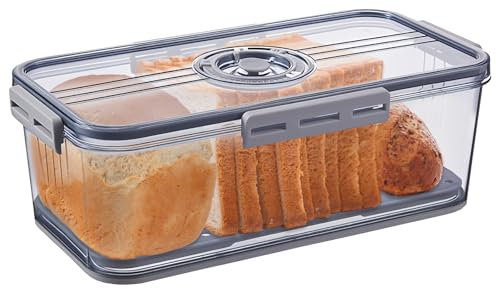 Voxisroma Brotkasten Timing - Versiegelt, Lebensmittelechtes PET-Material, Geeignet für Alle Arten von Küchenzutaten (Kurz Mittel)