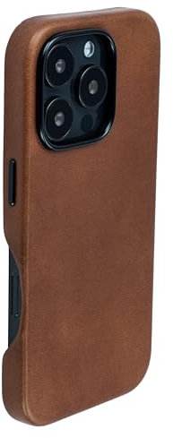 Dockem Genuine Leather Case V2 for iPhone 16 Pro with Full Camera Control Cutout, Compatible with MagSafe (MSGL, Brown)