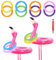 Flamingo Juego de Lanzamiento Inflable, Juego de Lanzamiento de Anillo para niños, Juguetes inflables para Piscinas, Juegos para Piscinas, Hawaii Beach Party Juegos de Piscina al Aire Libre y Cubierta