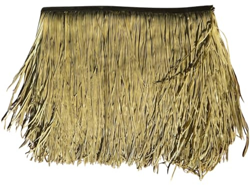 LJBD Artificial Thatch Roofing Fireproof Mexican Palm Thatch Straw Roof Panels Duck Blind Grass for Tiki Bar Hut Palapa roof Garden Patio Umbrella Fence Party Decoration(Size:30pcs,Color:lightyellow)
