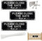 COWANIEE 3 Pack Please Close the Gate Sign, 9.8'' X 3.5'' Aluminum Gate Signs for Outside with Zip Ties & Screws
