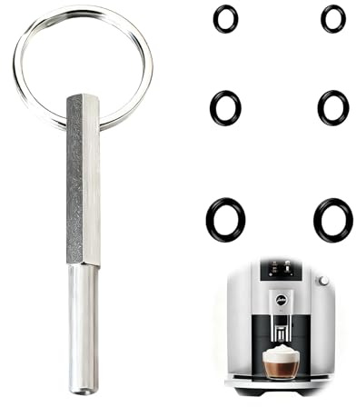 Ruvan Llave Para Sacar Cabeza Oval, Llave De Punta Ovalada Para Máquina De Café De Acero Inoxidable Portátil Con 6 Anillos De Goma, Para Reparación Y Uso De Máquina De Café Jura, Krups, Aeg, Nespresso