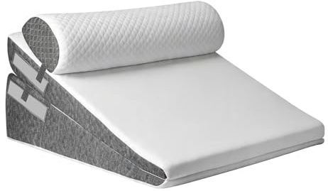 Almohada De Cuña Ortopédica Para Cama Y Sofá, Cojín De Lectura Ajustable Con Espuma Viscoelástica, Respaldo Ergonómico Para Alivio Del Reflujo, Apnea Del Sueño Y Dolor De Espalda, Funda Lavable