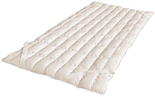Öko Planet Unterbett Schafschurwolle 80x200 cm, atmungsaktive Matratzenauflage mit 4 Eckgummis, Verschiedene Größen