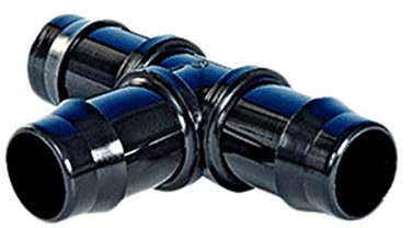 Pisces Barbed Hose 'T' Pond Tube Connector - 20mm x 15mm x 20mm - 3 Way Pipe Adapter