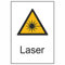 Indigos UG Aufkleber Laser, Warnschild Größe 13,10x18,50 cm - selbstklebender Sicherheits Aufkleber für Tür oder Wand - Warnschild für Gebäude, Hotel, Büro, Firma, Haus, Praxis