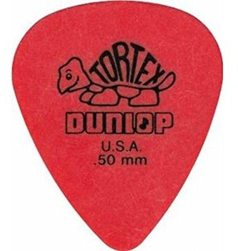 Dunlop Tortex Standard Plektren, 0,50 mm, Rot, 12 Stück