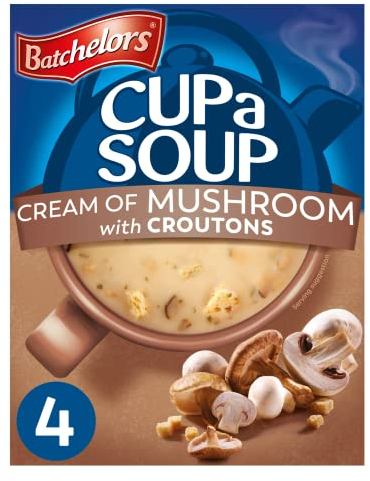 Batchelors Cup a Soup Mushroom Instant Soup Sachets, 4 Sachets, 99 g Box (Pack of 1)